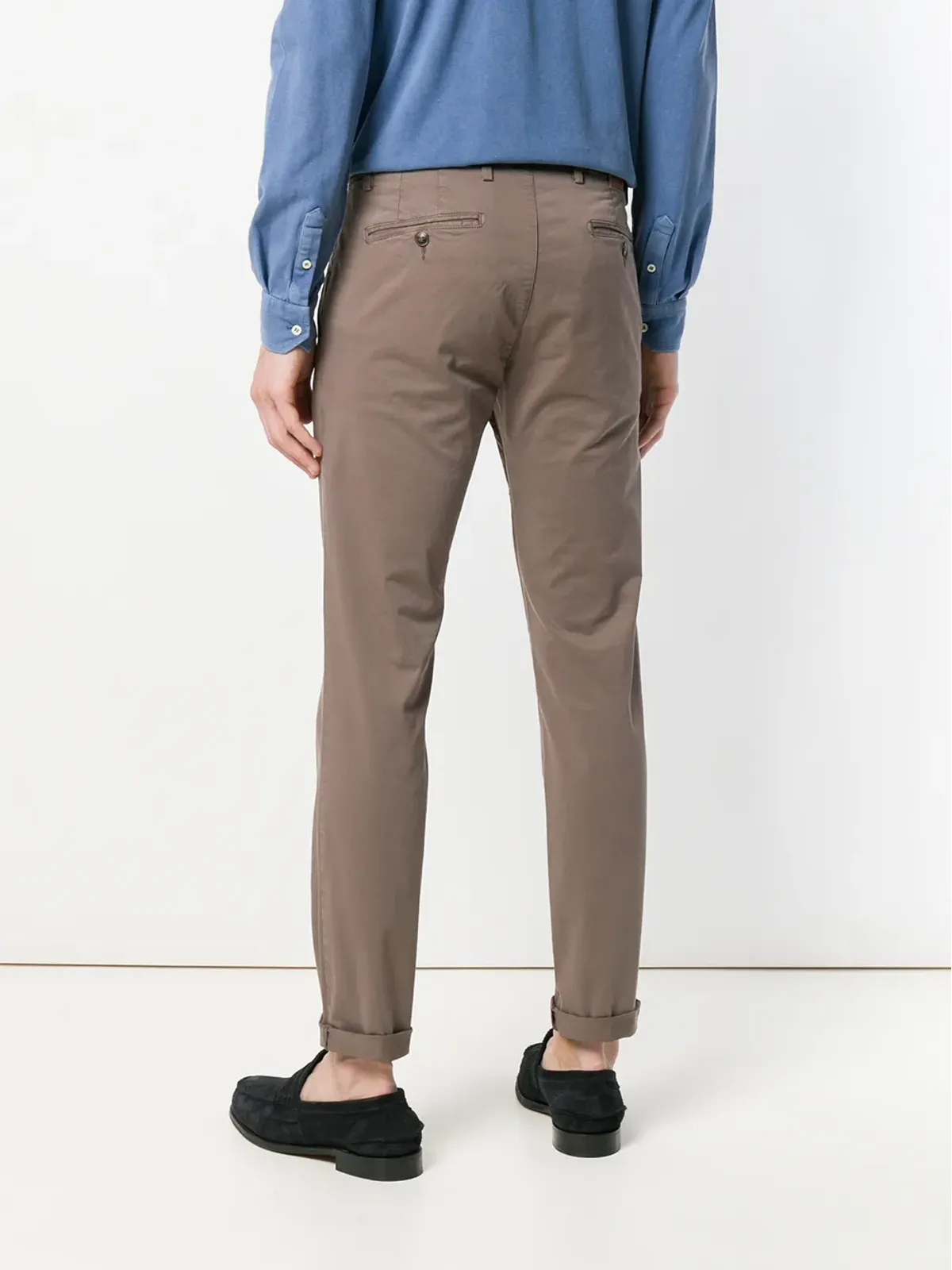 Briglia 1949 スリムチノパンツ ブラウン - 画像4