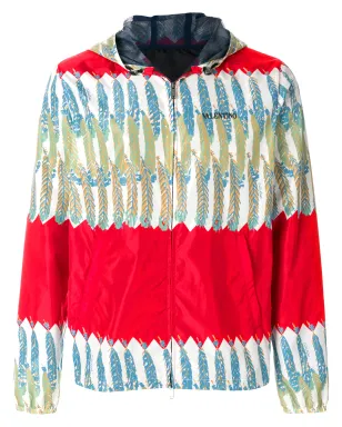 Valentino Garavani パターン柄ジップジャケット レッド - サムネイル1