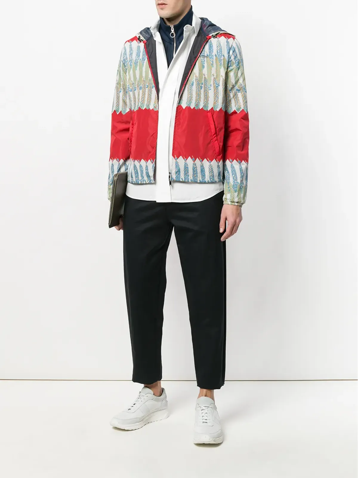 Valentino Garavani パターン柄ジップジャケット レッド - 画像2