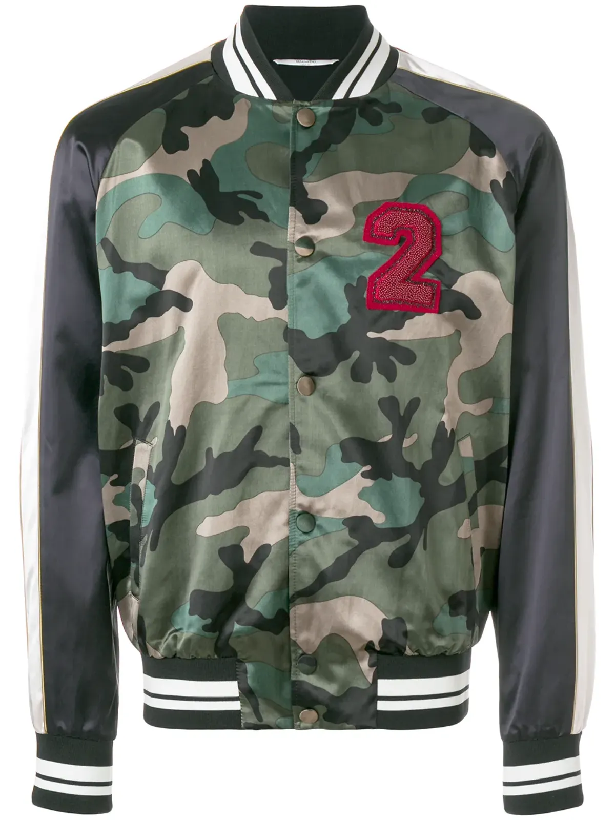 Valentino Garavani camouflage bomber jacket - Green - 画像1