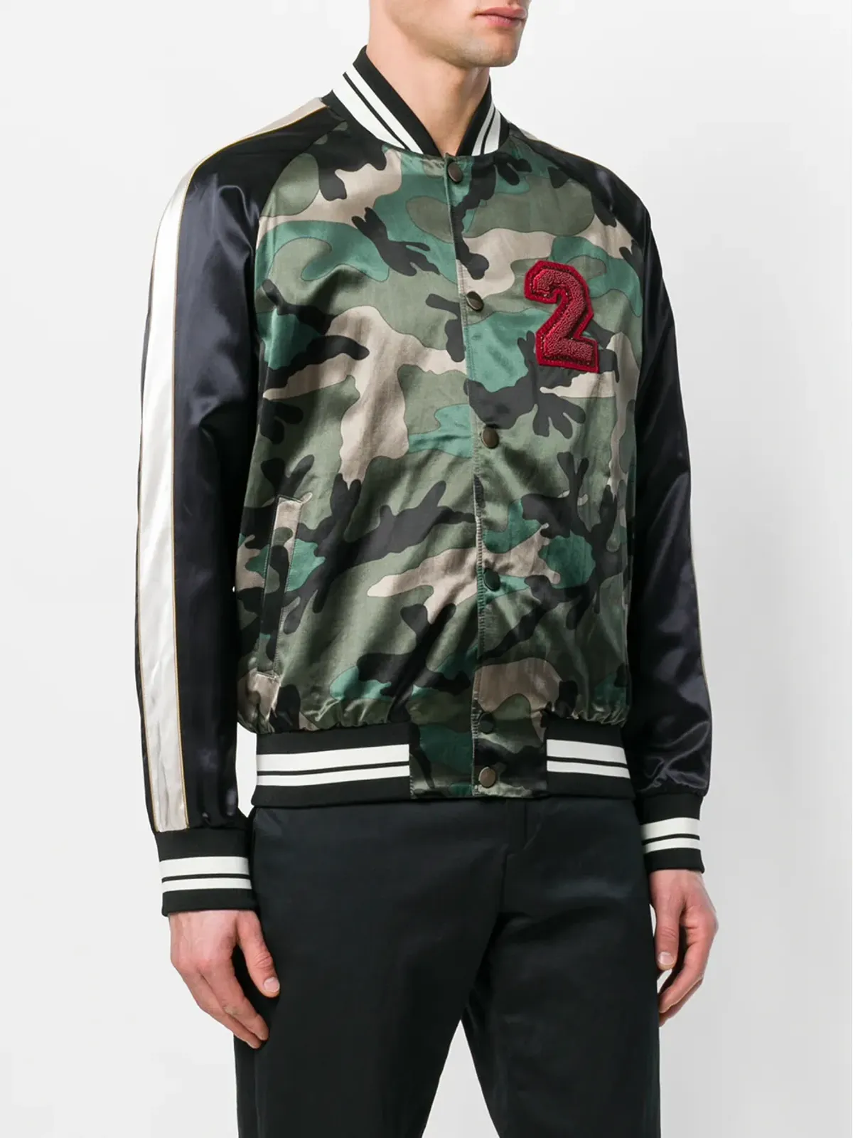 Valentino Garavani camouflage bomber jacket - Green - 画像3