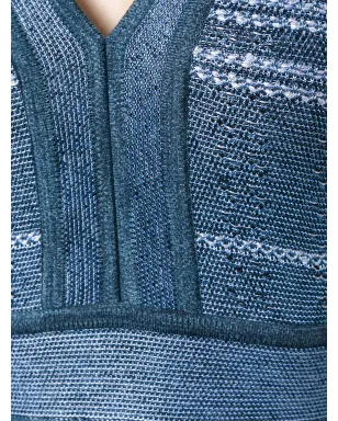 Balmain フィットボディコンドレス ブルー - サムネイル5