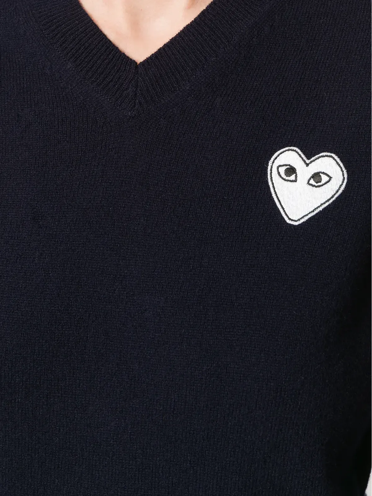 Comme Des Garçons Play Vネック ハートロゴ セーター - 画像5