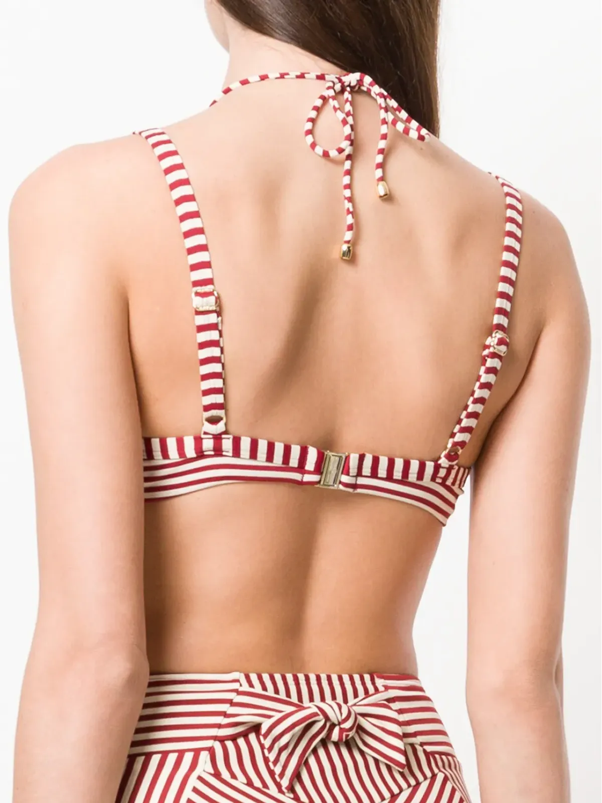 Marlies Dekkers ホリ ヴィンテージストライプ ダブルストラップ ビキニトップ - レッド - 画像3