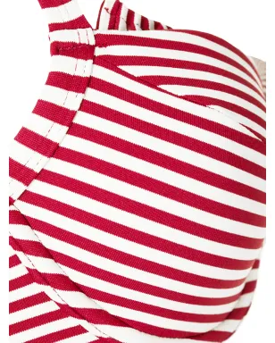 Marlies Dekkers ホリ ヴィンテージストライプ ダブルストラップ ビキニトップ - レッド - サムネイル4