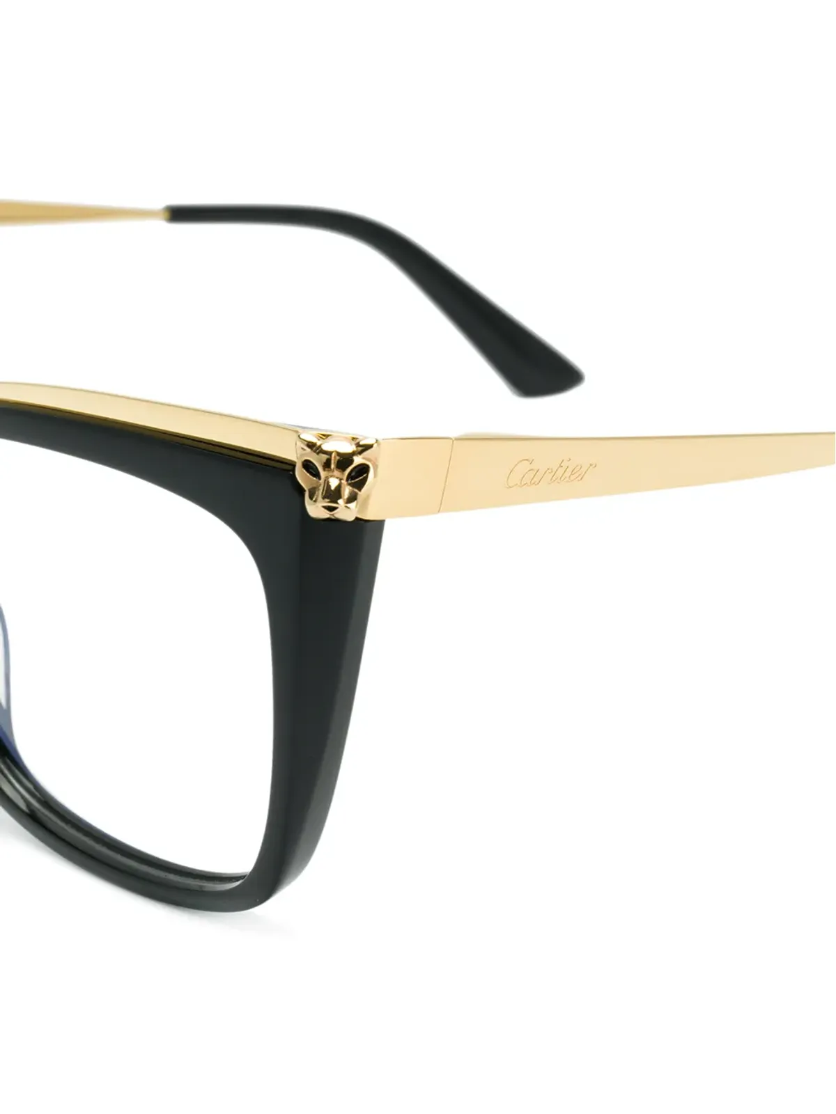 Cartier Eyewear 猫眼メガネ ブラック - 画像3