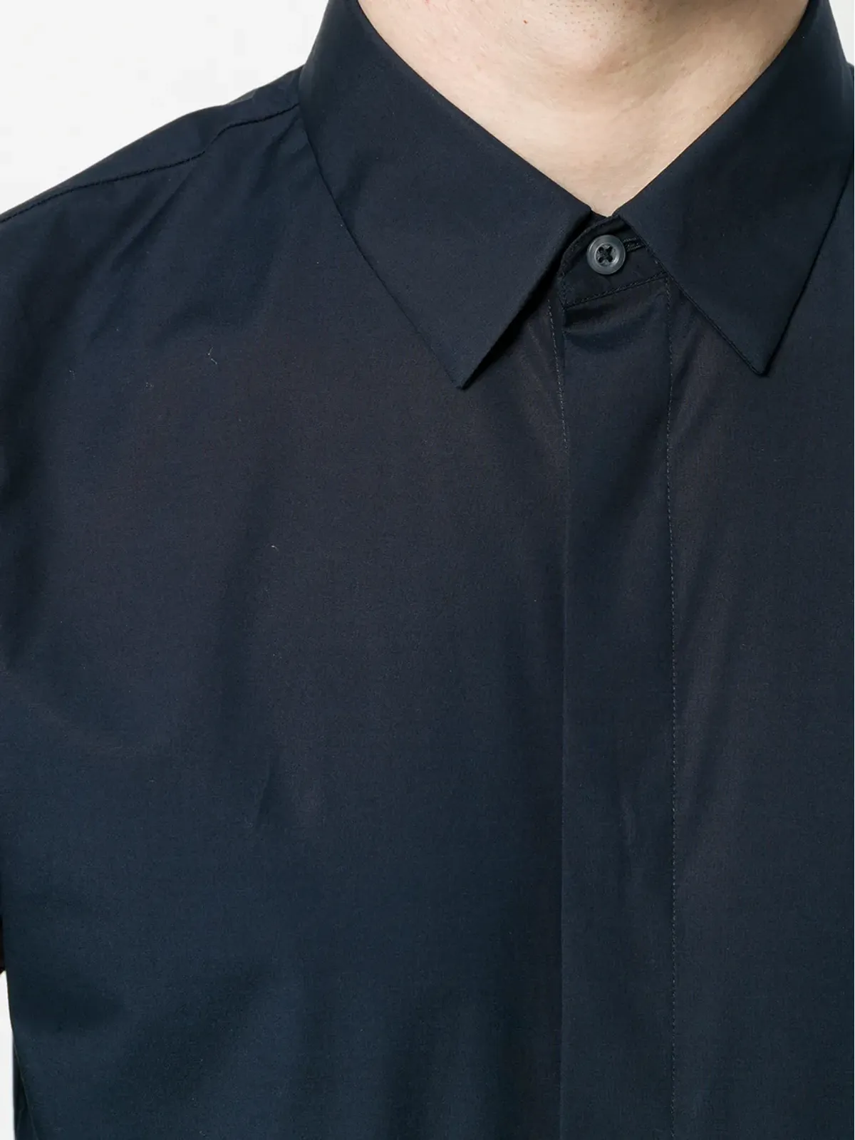 Jil Sander 隠しボタンシャツ - ブルー - 画像5