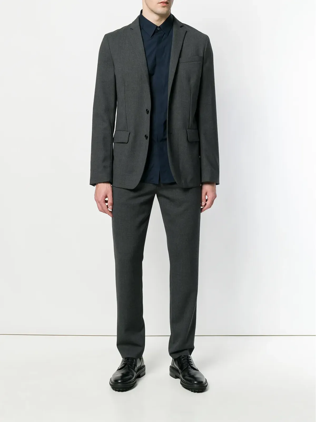 Jil Sander 隠しボタンシャツ - ブルー - 画像2
