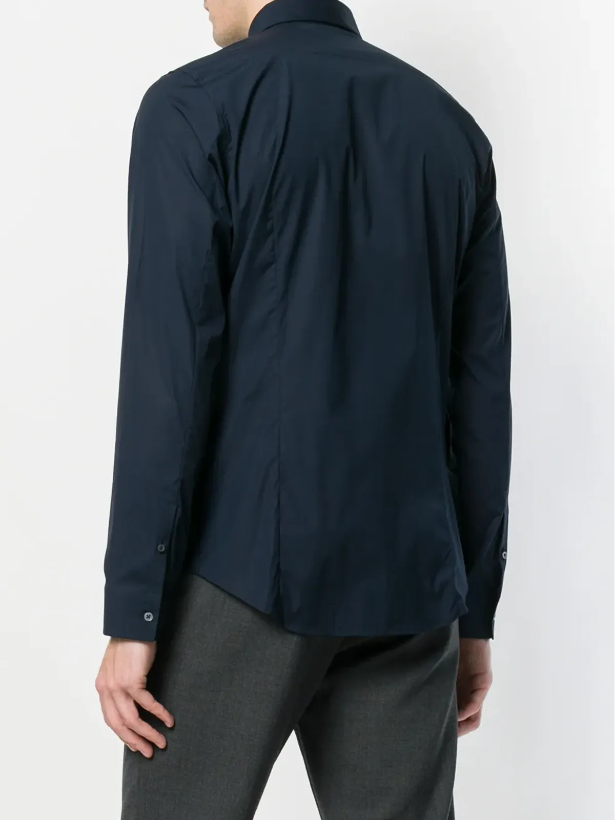 Jil Sander 隠しボタンシャツ - ブルー - 画像4