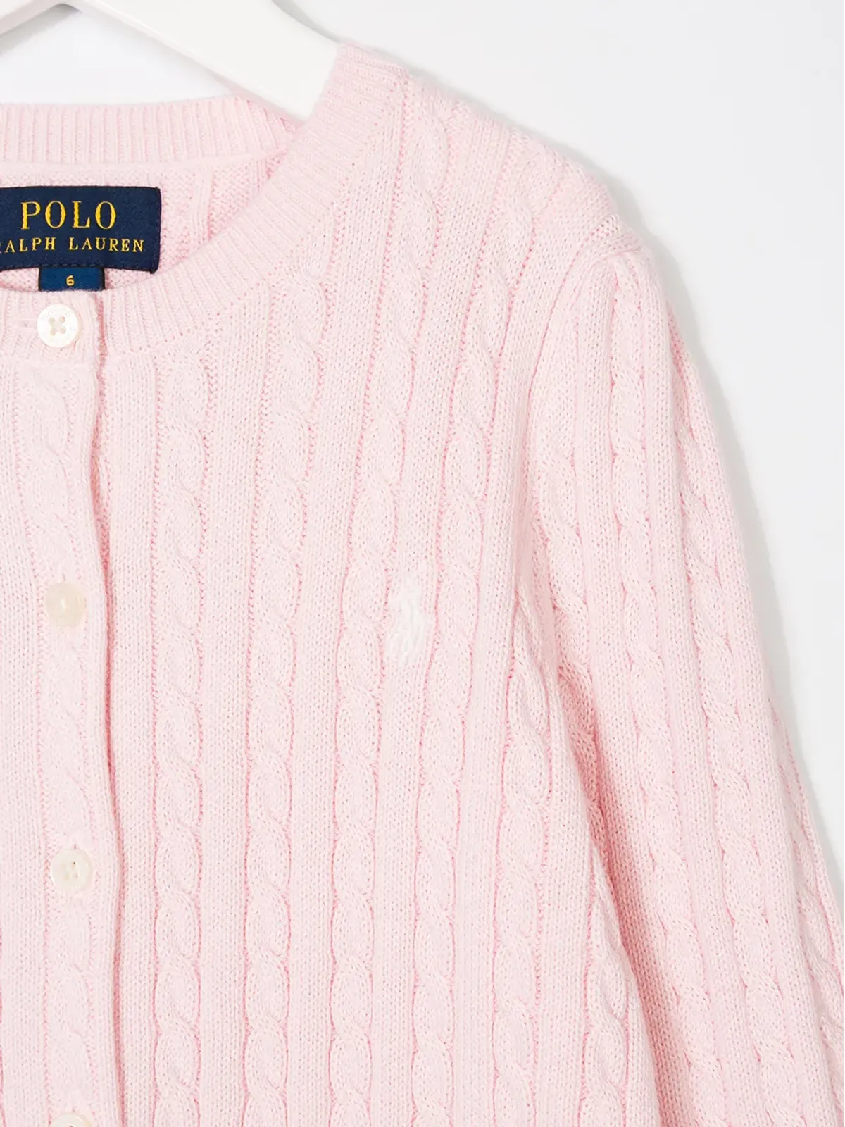POLO RALPH LAUREN KIDS クルーネック ケーブルニット カーディガン - 画像3