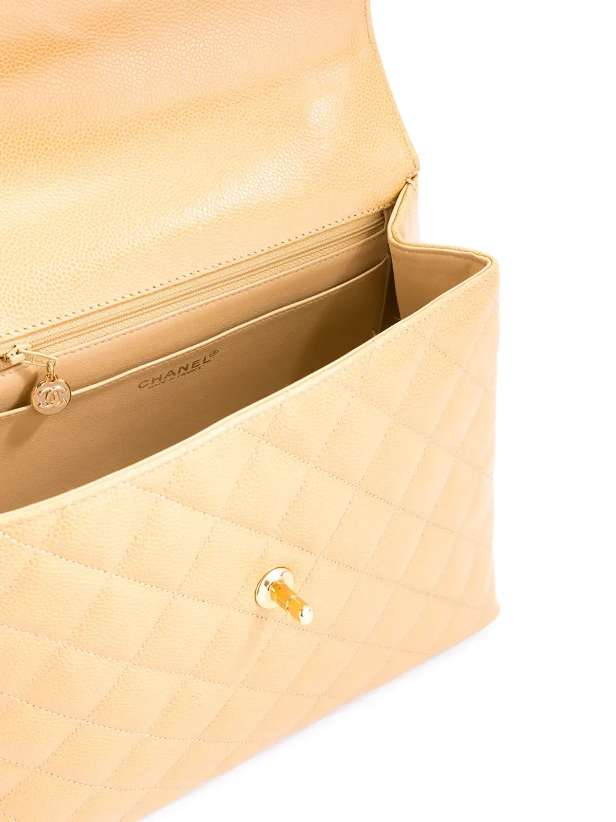 CHANEL ビンテージ キルティング トートバッグ - Brown - 画像5