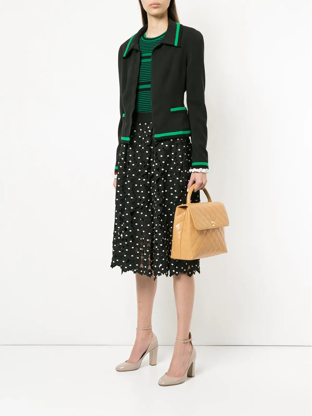 CHANEL ビンテージ キルティング トートバッグ - Brown - 画像2