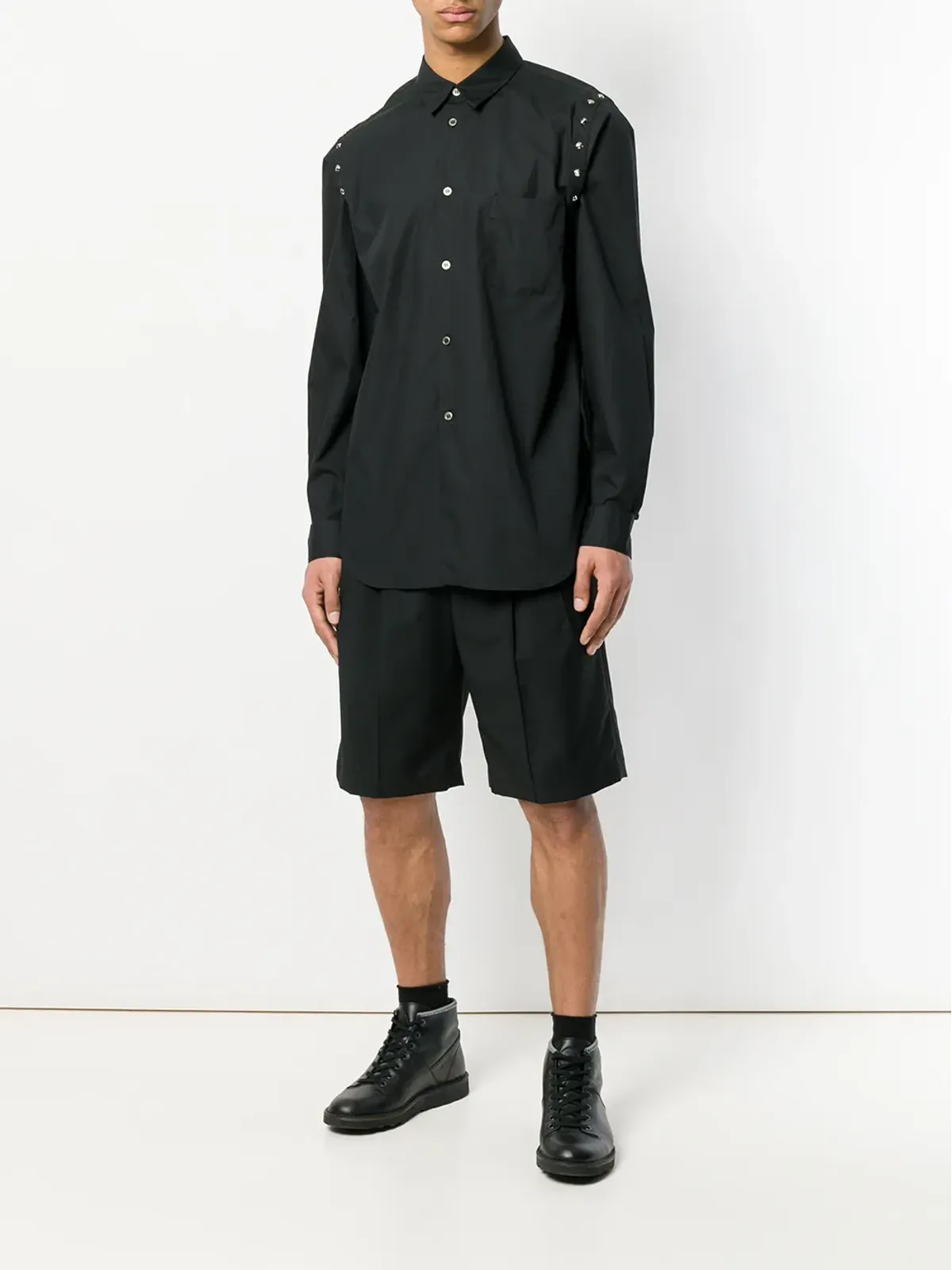 Black Comme Des Garçons stud detail shirt - 画像2