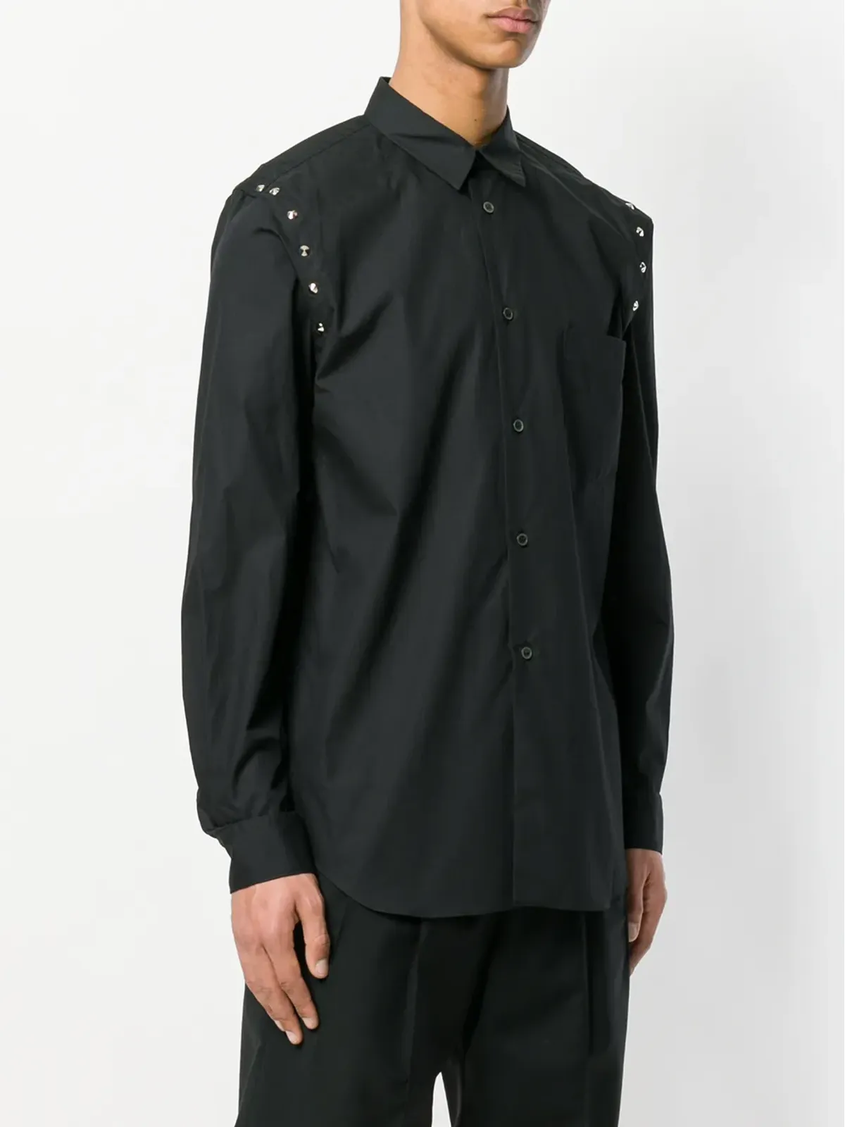 Black Comme Des Garçons stud detail shirt - 画像3