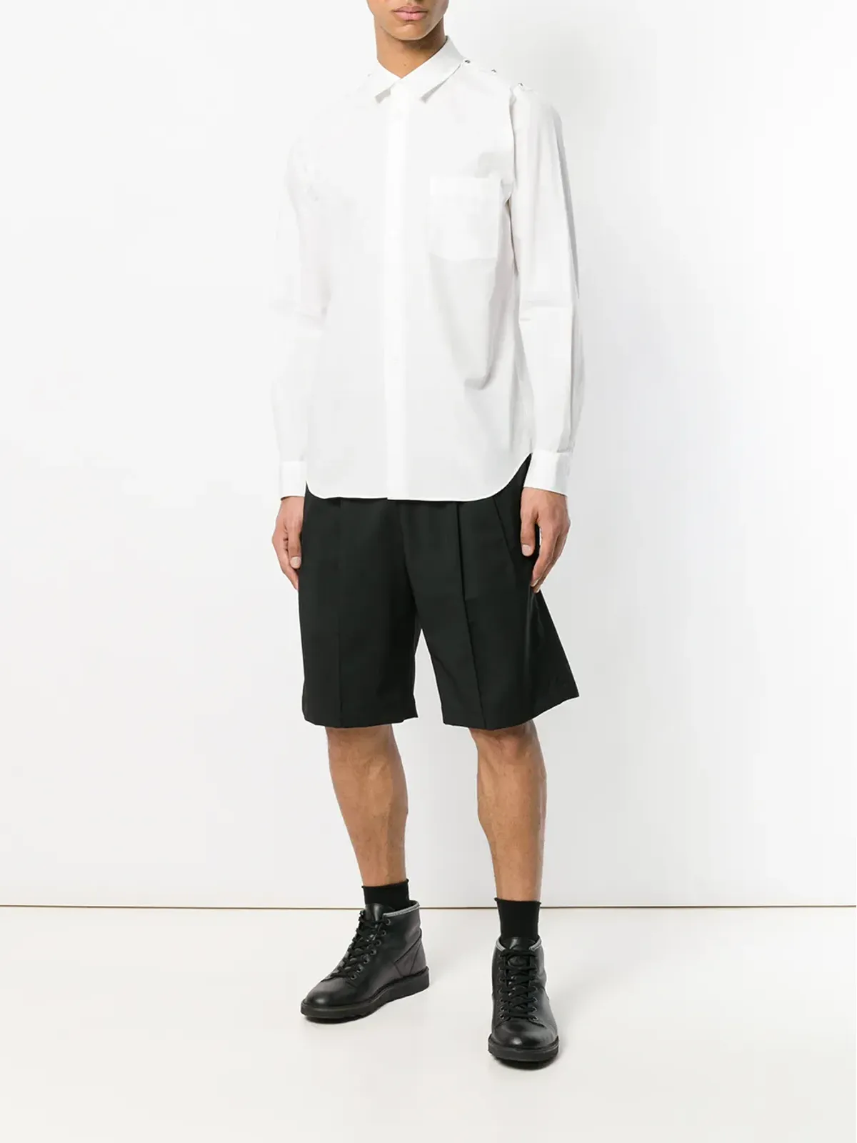 Black Comme Des Garçons スタッドショルダーシャツ - 画像2