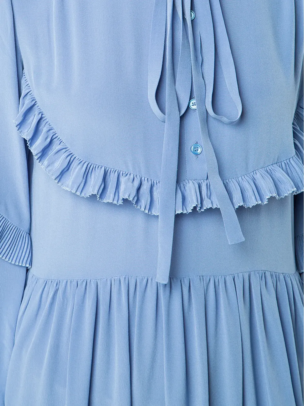 Rochas シルク フリル トリム ドレス - 画像5