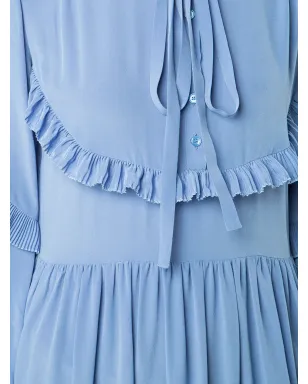 Rochas シルク フリル トリム ドレス - サムネイル5