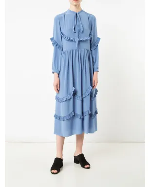 Rochas シルク フリル トリム ドレス - サムネイル2