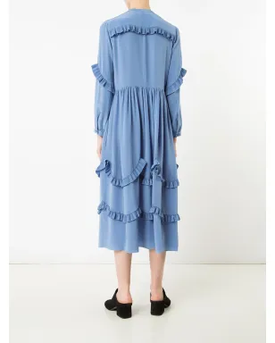 Rochas シルク フリル トリム ドレス - サムネイル4