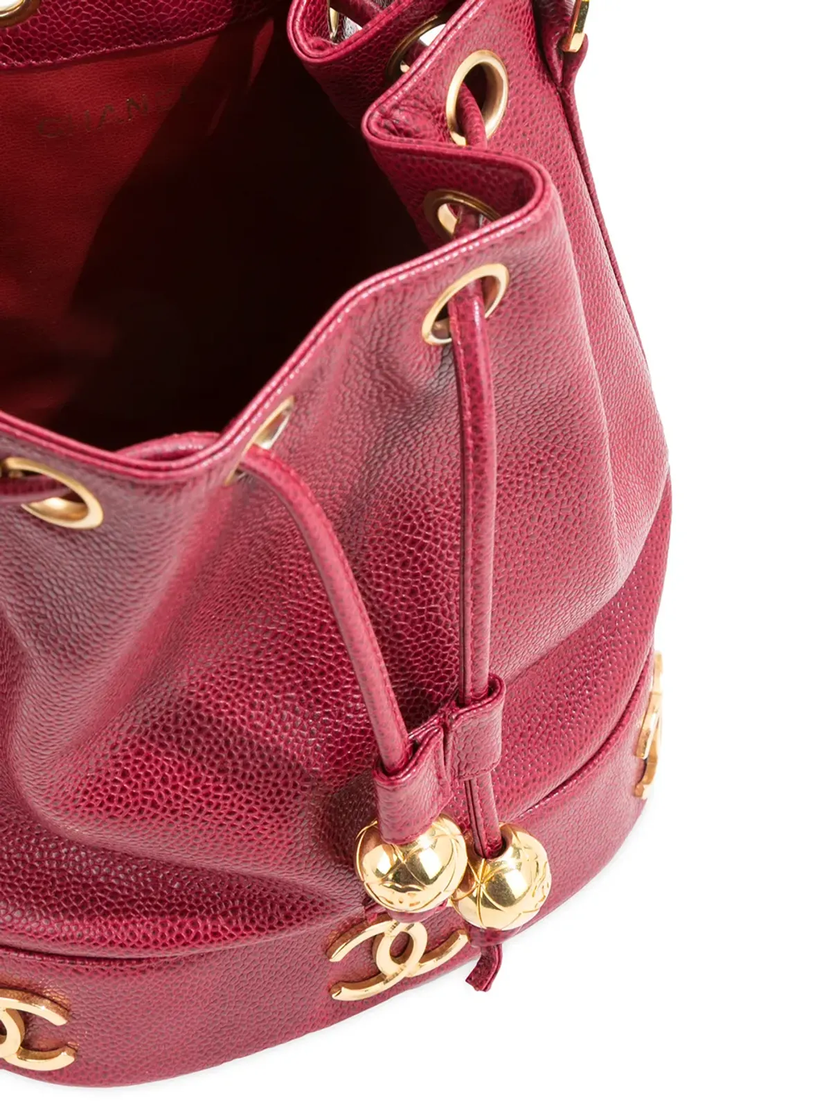 CHANEL Pre-Owned ロゴ バケットバッグ レッド - 画像5