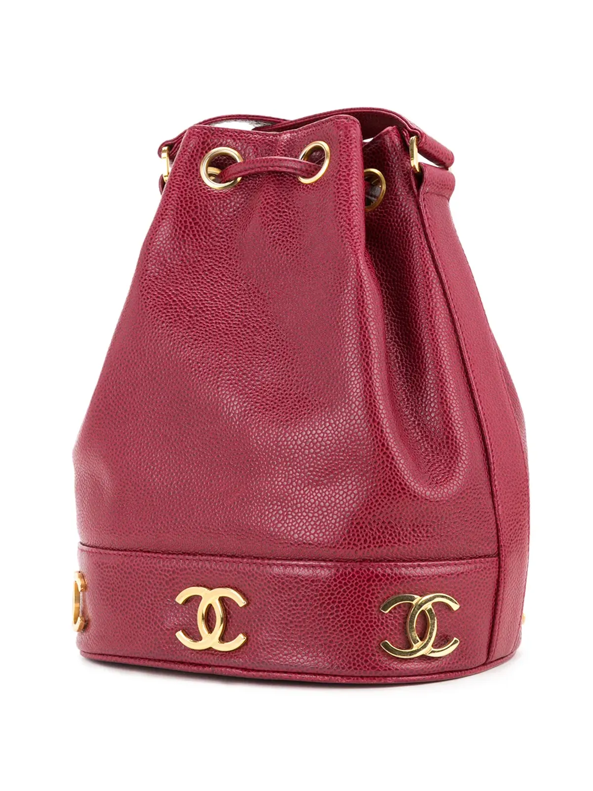 CHANEL Pre-Owned ロゴ バケットバッグ レッド - 画像3