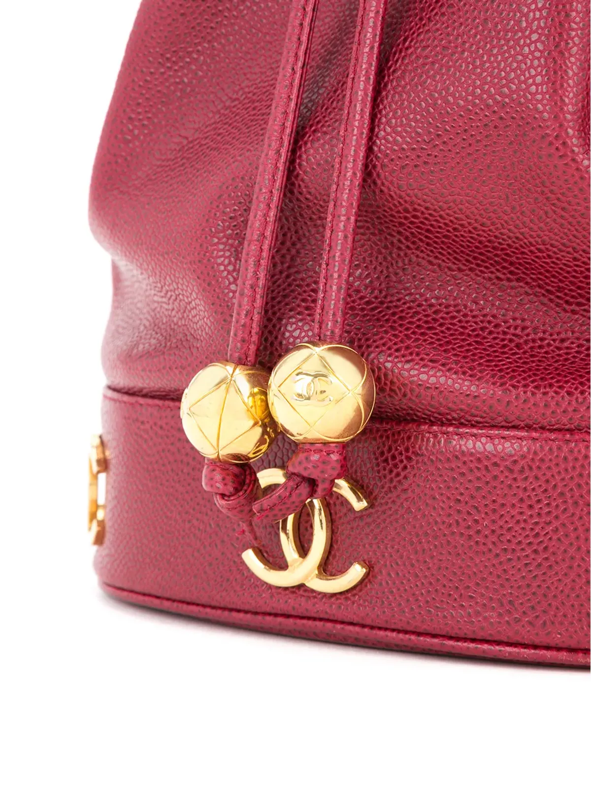 CHANEL Pre-Owned ロゴ バケットバッグ レッド - 画像4