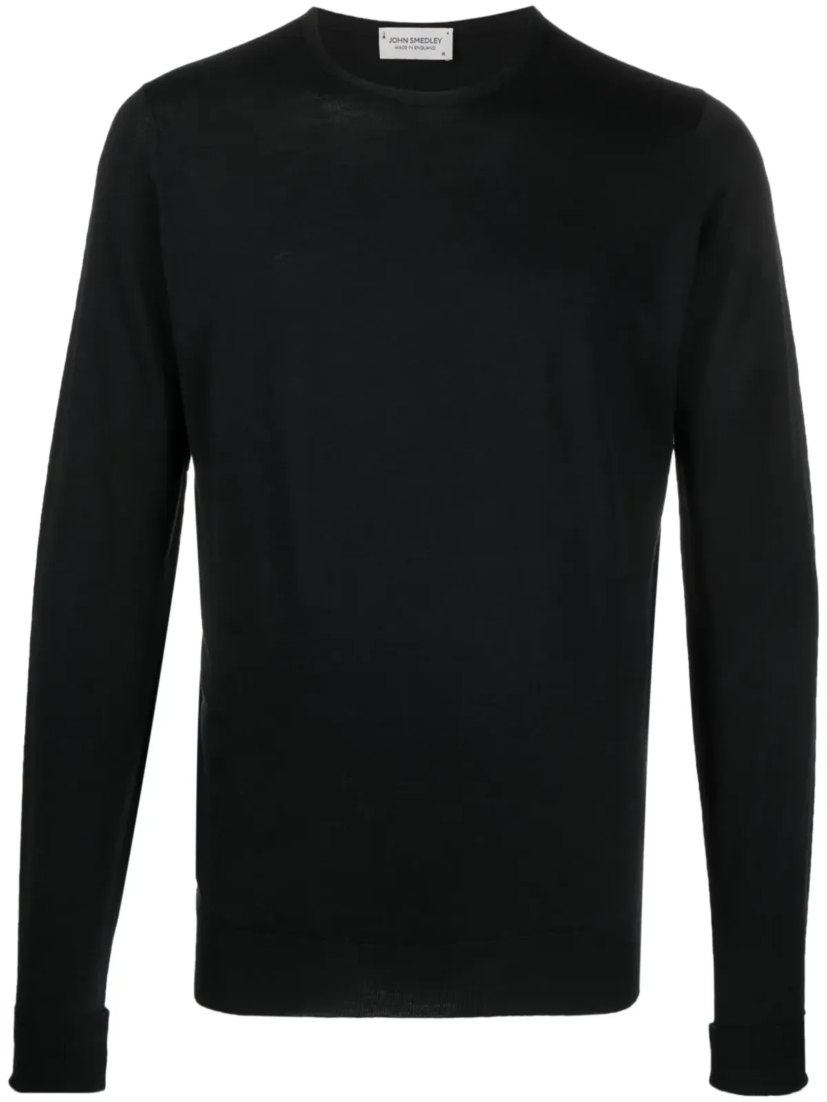 John Smedley plain crew-neck jumper - Black - 画像1
