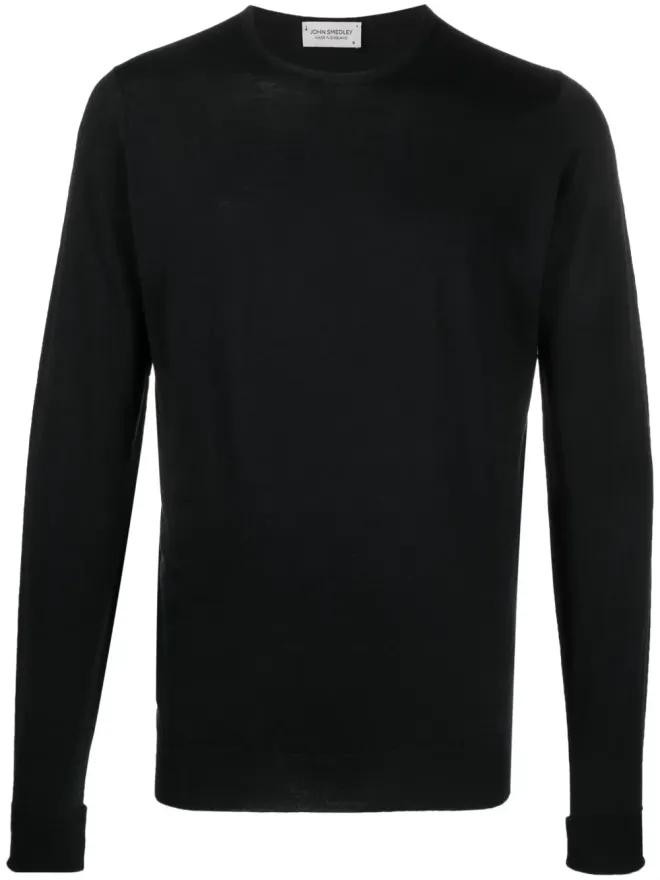 John Smedley John Smedley plain crew-neck jumper - Blackの商品画像