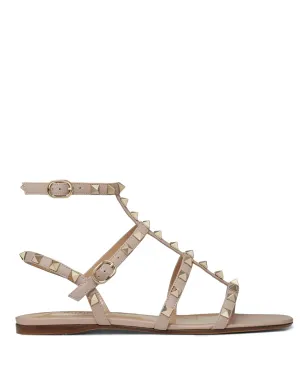 Valentino Garavani ロックスタッド アンクルストラップ フラットサンダル - サムネイル1