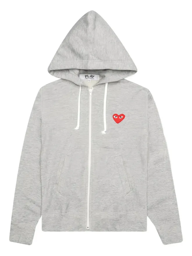 COMME des GARÇONS PLAY Comme Des Garçons Play ハートのアップリケ コットン フード付きパーカーの商品画像