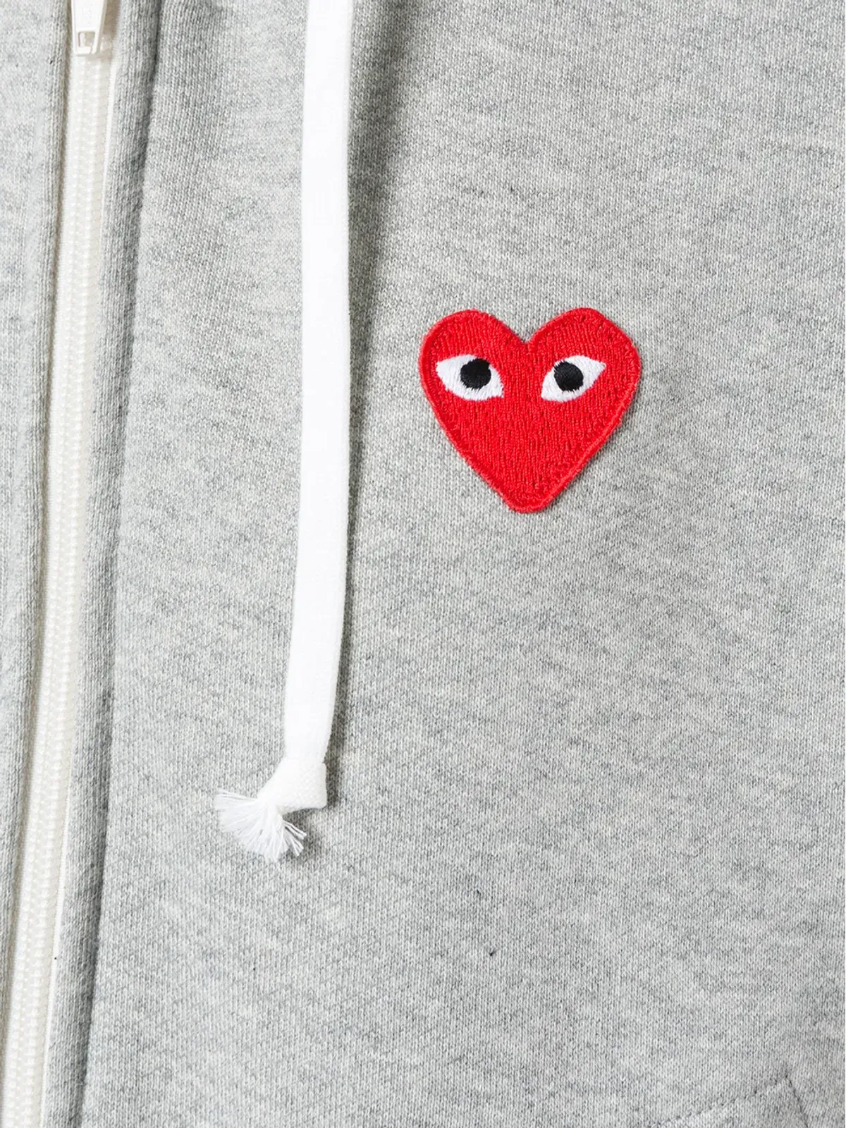 Comme Des Garçons Play ハートのアップリケ コットン フード付きパーカー - 画像5