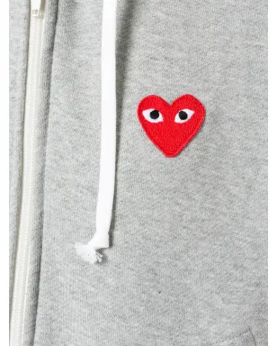 Comme Des Garçons Play ハートのアップリケ コットン フード付きパーカー - サムネイル5