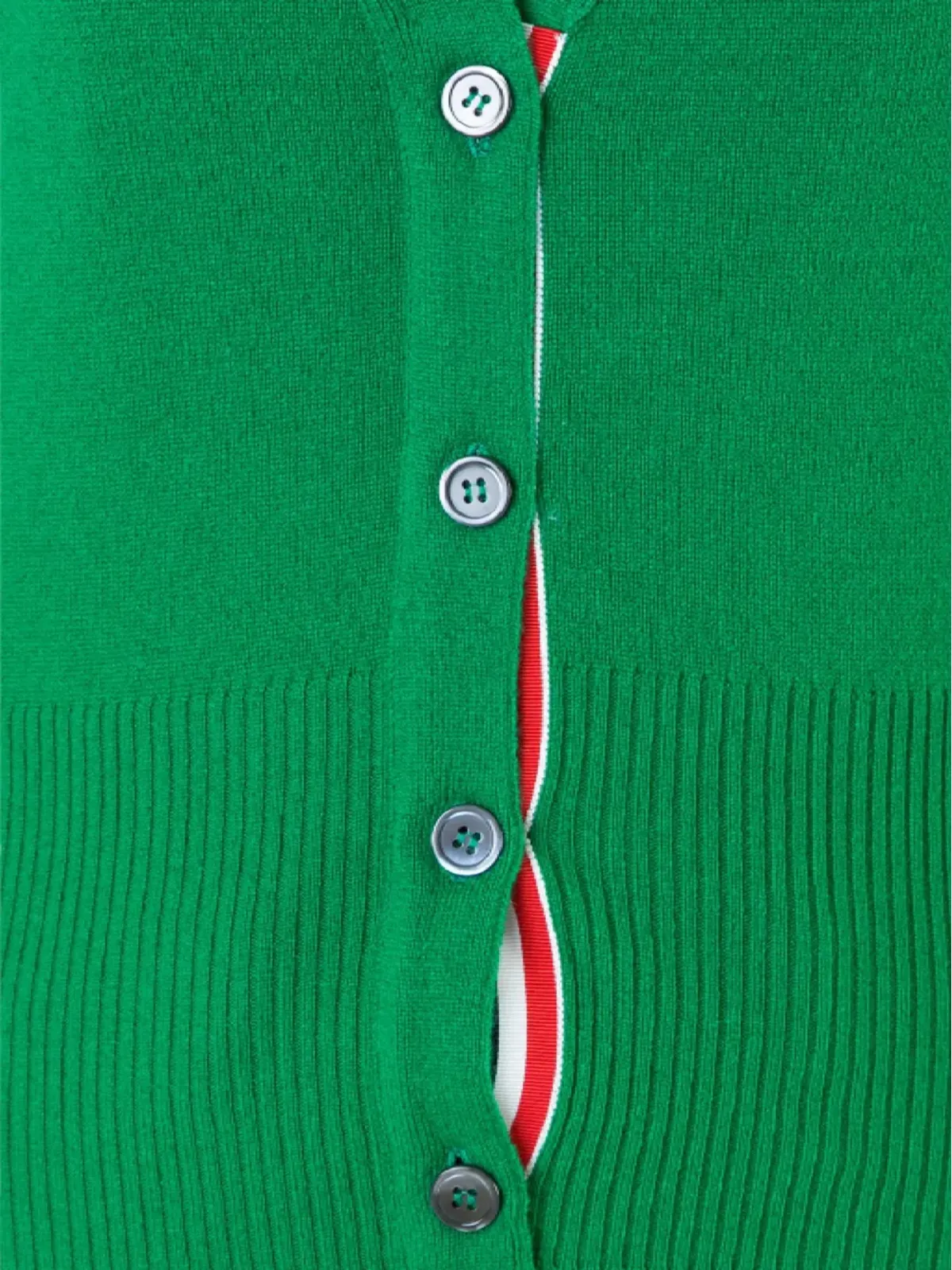 Thom Browne Vネック ロゴディテール カーディガン - 画像2