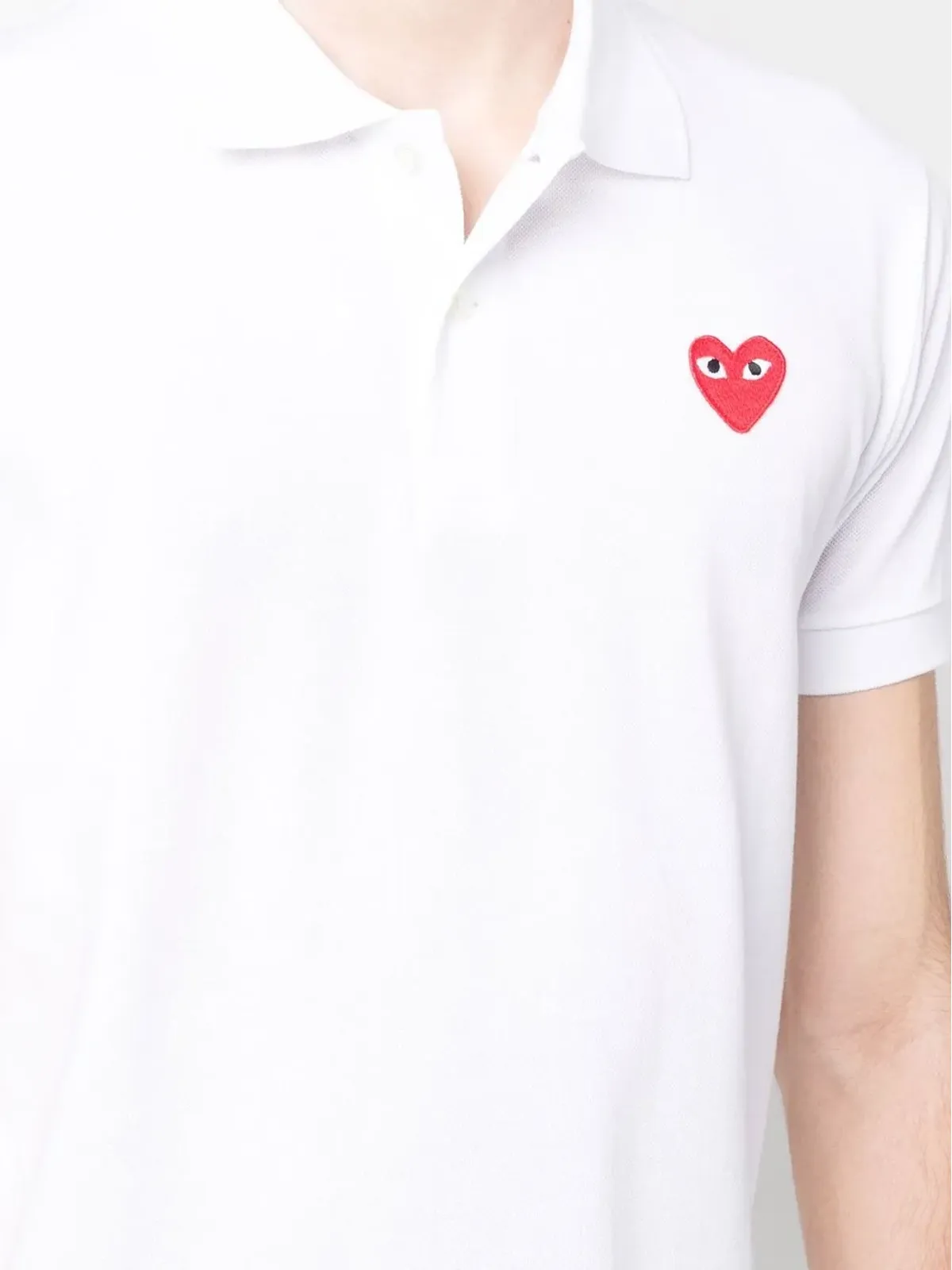 Comme Des Garçons Play ハートロゴ コットン ポロシャツ - 画像5