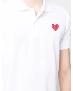 Comme Des Garçons Play ハートロゴ コットン ポロシャツ - サムネイル5