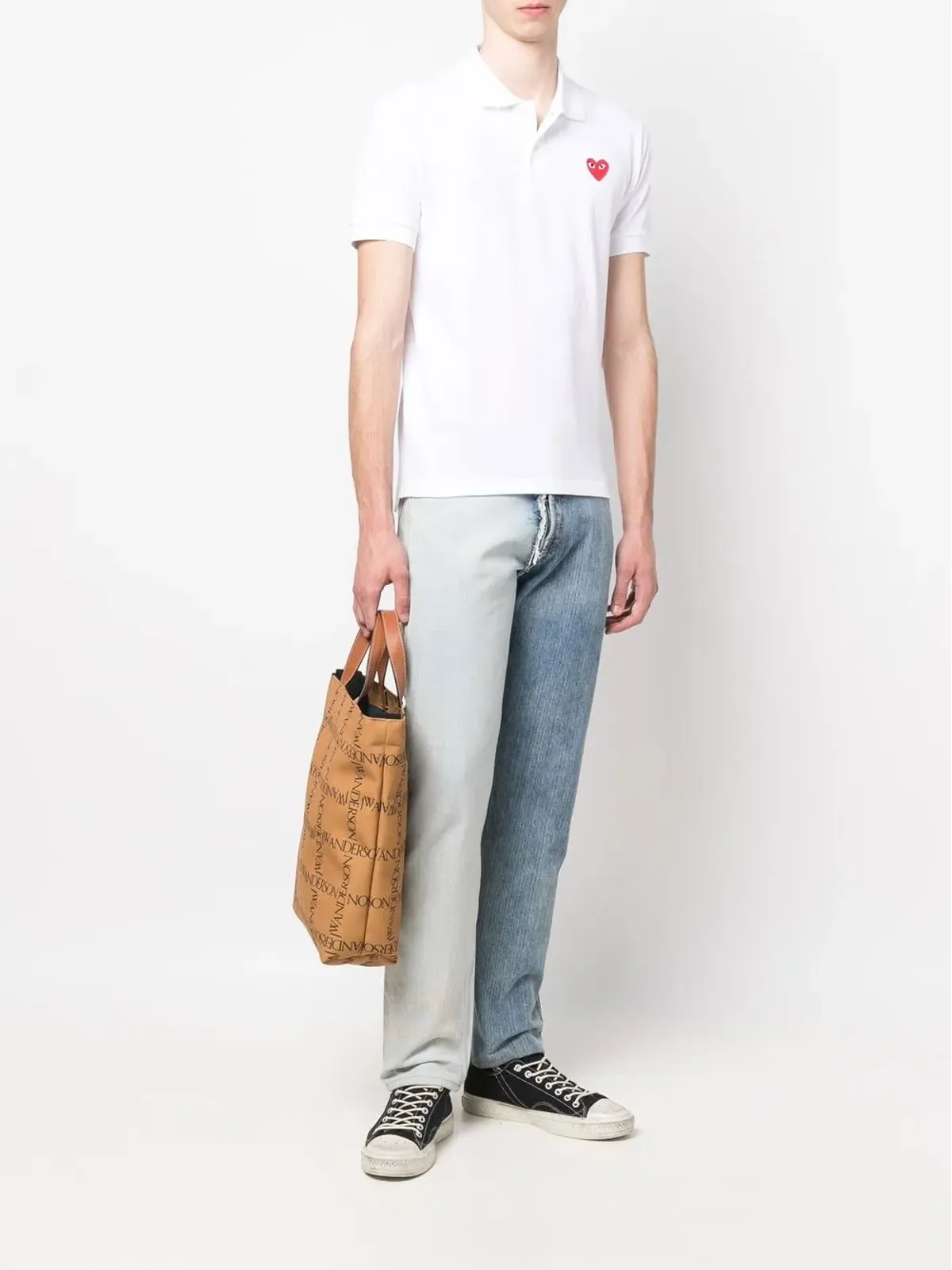 Comme Des Garçons Play ハートロゴ コットン ポロシャツ - 画像2