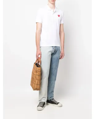 Comme Des Garçons Play ハートロゴ コットン ポロシャツ - サムネイル2