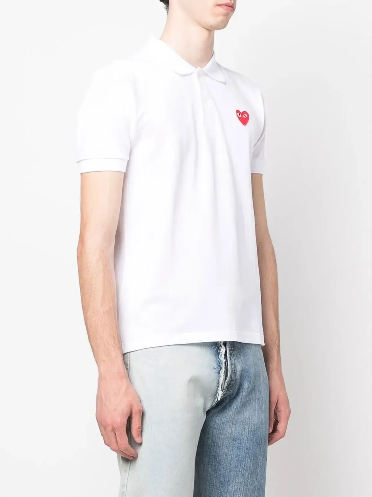 Comme Des Garçons Play ハートロゴ コットン ポロシャツ - 画像3