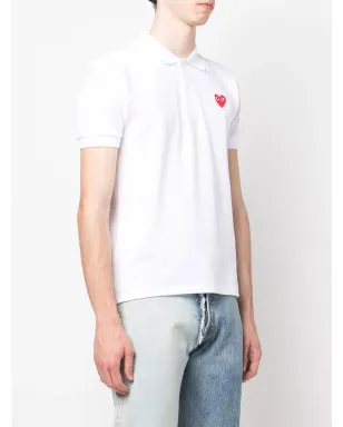 Comme Des Garçons Play ハートロゴ コットン ポロシャツ - サムネイル3
