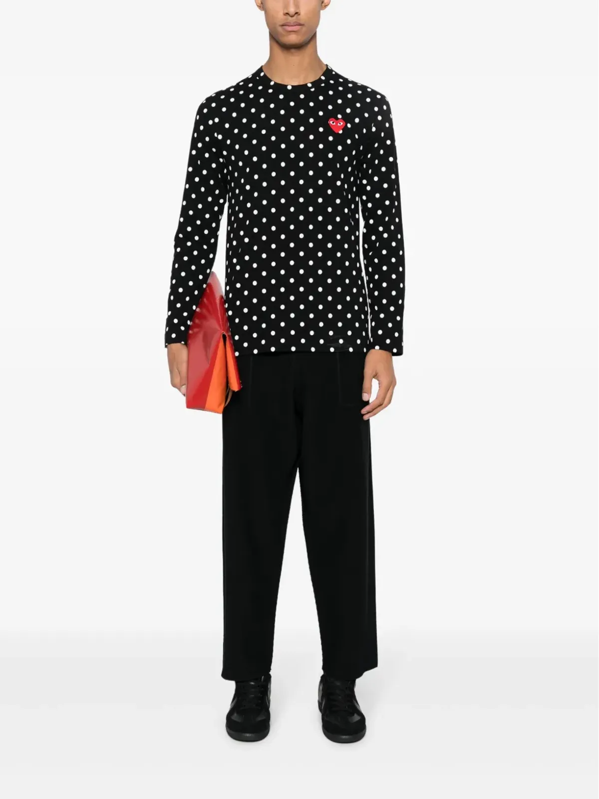 Comme Des Garçons Play ドットプリントTシャツ - 画像2