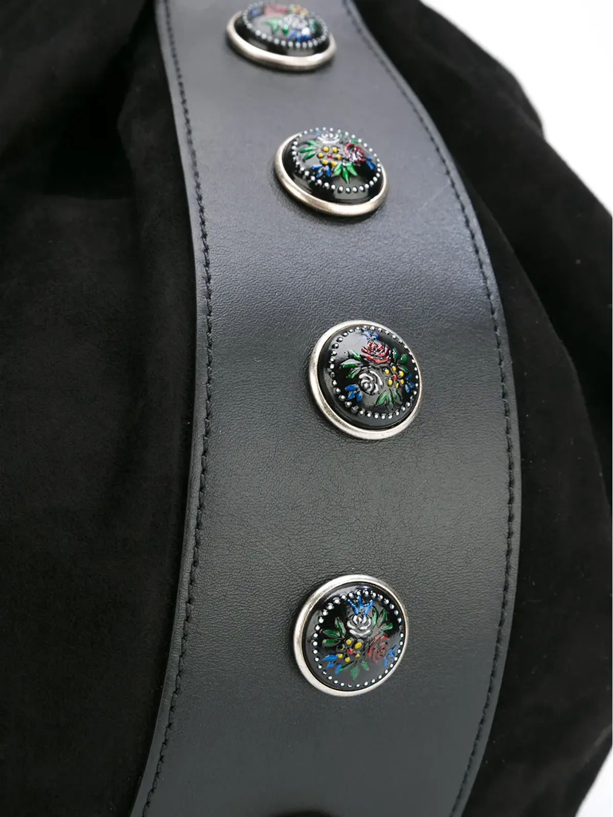 Alexander McQueen バケットクロスボディバッグ ブラック - 画像4