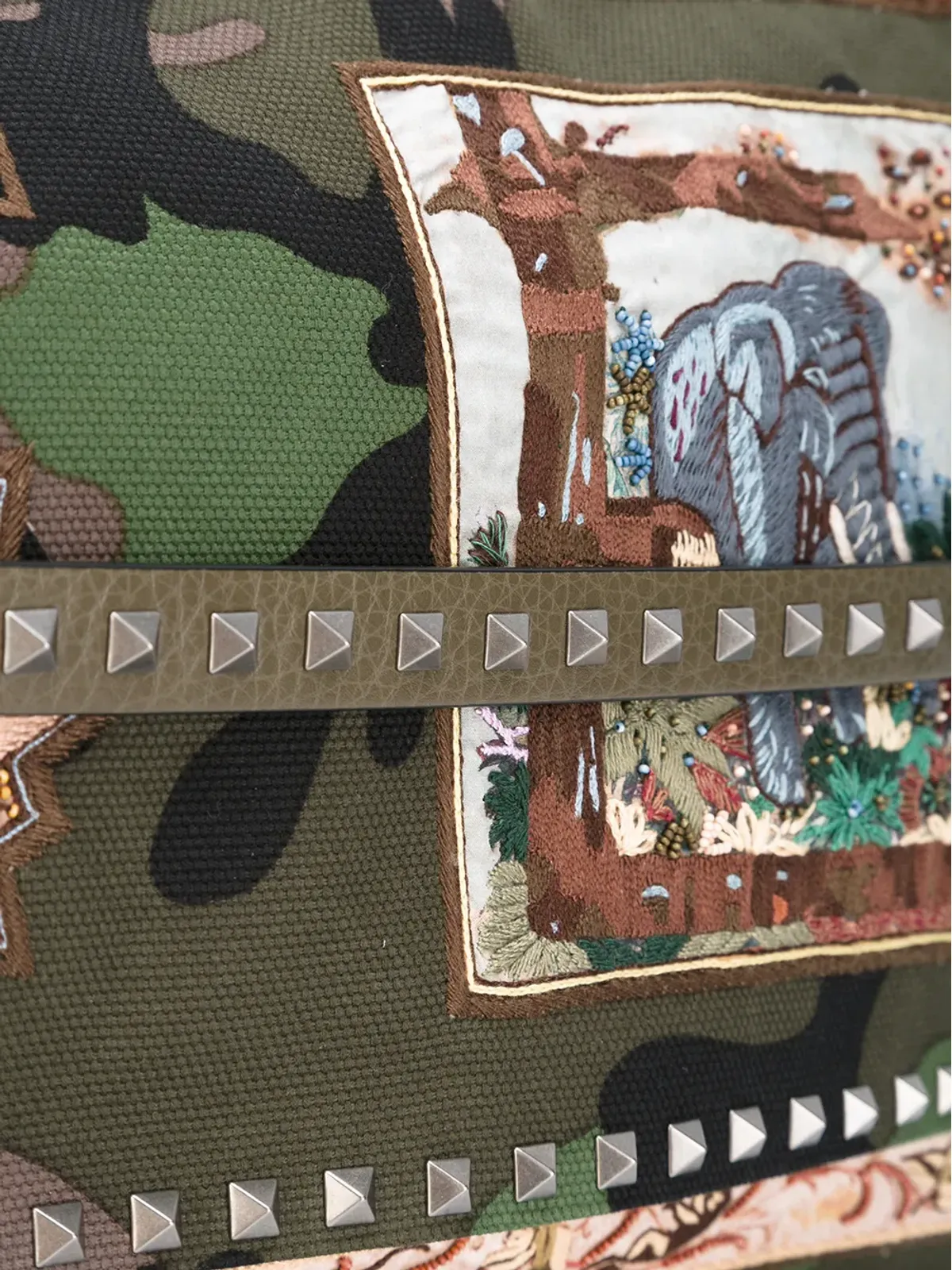 Valentino Garavani アップリケ入りメッセンジャーバッグ - 画像4