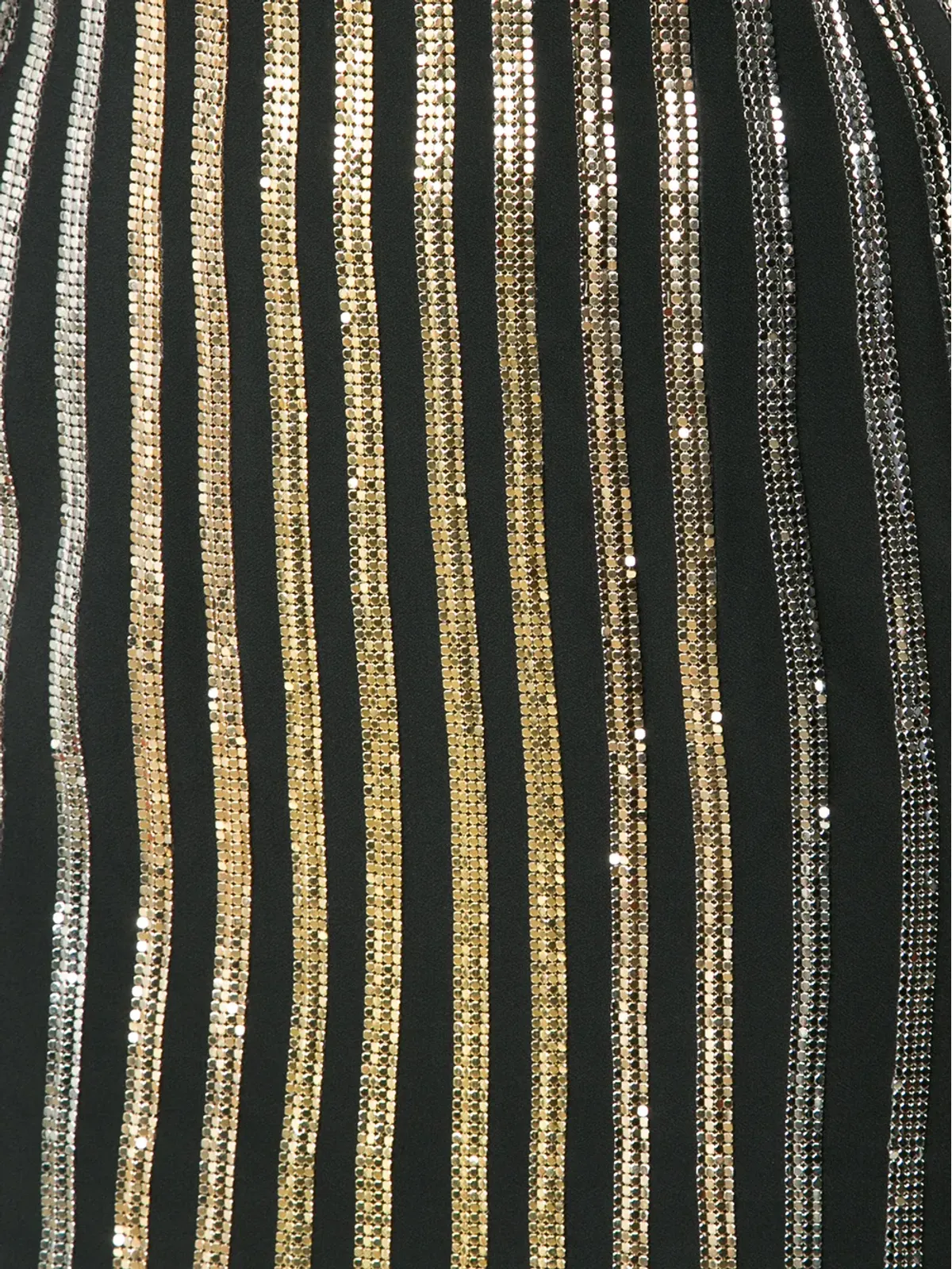 Balmain グリッター ストライプ ストラップレス ドレス - ブラック - 画像5