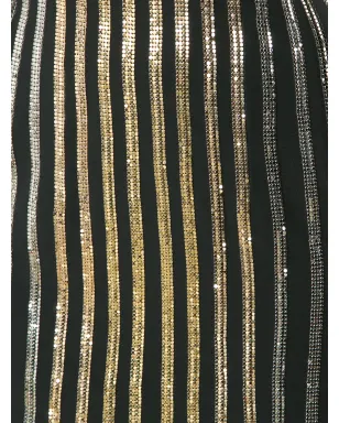 Balmain グリッター ストライプ ストラップレス ドレス - ブラック - サムネイル5