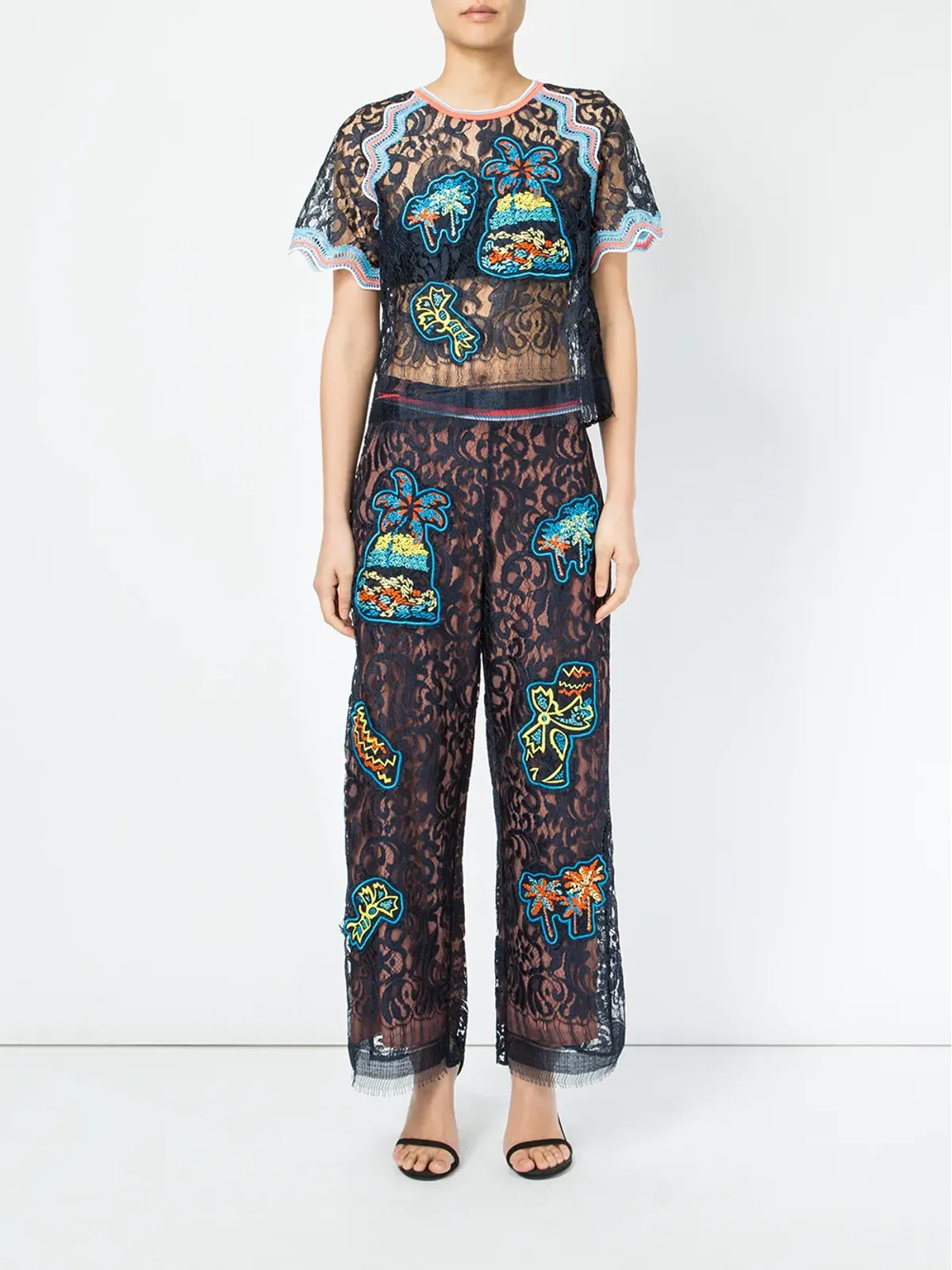 Peter Pilotto レースパッチオーバーレイパンツ - 画像2