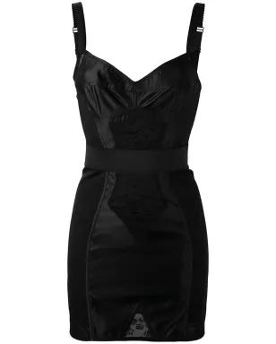 Dolce & Gabbana コルセット風サテンミニドレス - ブラック - サムネイル1
