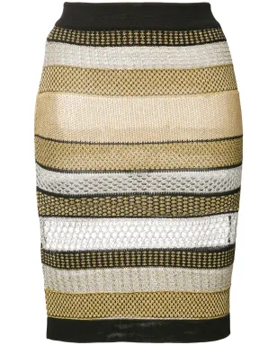 Balmain ストライプスカート - サムネイル1