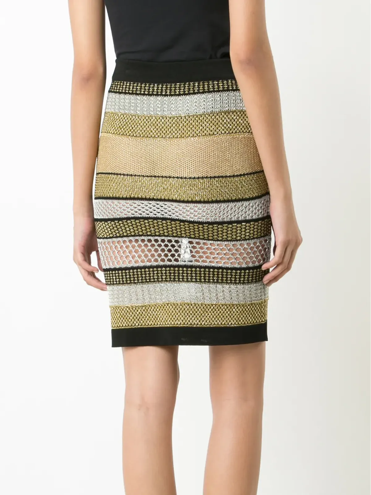 Balmain ストライプスカート - 画像4