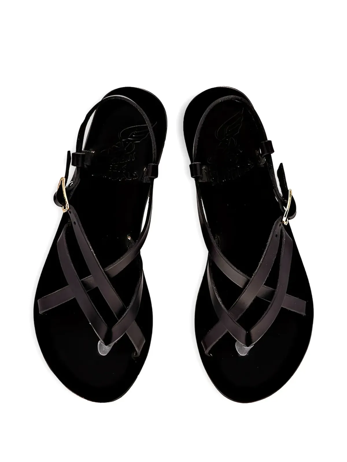 Ancient Greek Sandals Semele フラットサンダル ブラック - 画像3