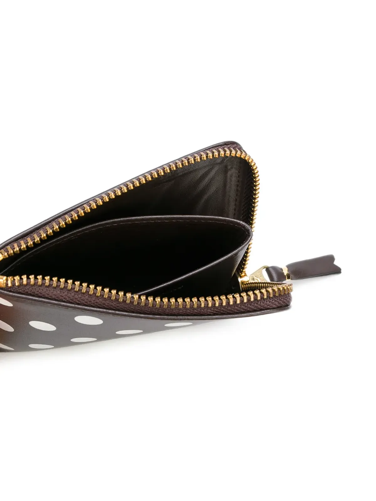 Comme Des Garçons Wallet ポルカドット柄ジップウォレット - Brown - 画像3